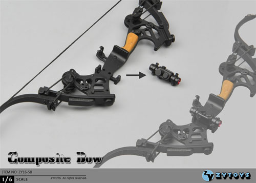 ZYTOYS】ZY16-5B Composite Bow (Green Arrow) 1/6スケール 弓矢