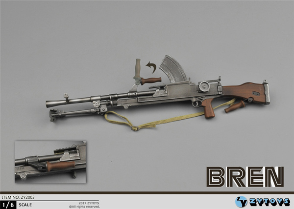 ZYTOYS】ZY2003 BREN 1/6スケール ブレン軽機関銃 ブレンガン