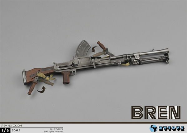 ZYTOYS】ZY2003 BREN 1/6スケール ブレン軽機関銃 ブレンガン