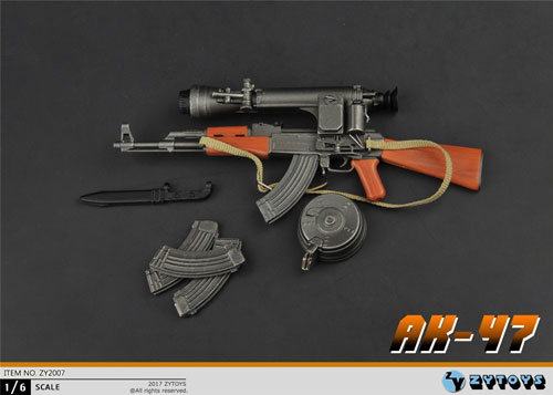 ZYTOYS】ZY2007 Fixed Care AK47 1/6スケール AK47 固定ストックタイプ