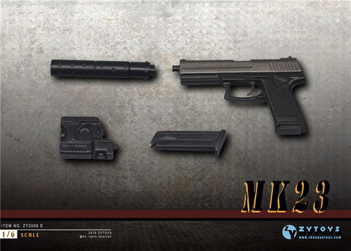 ZYTOYS】ZY2009 M1911、M9、M500、MK23、X26、Bython 1/6スケール