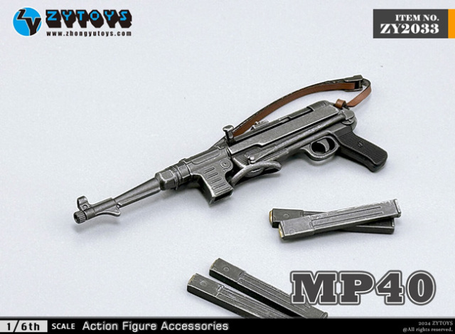 ZYTOYS】ZY2033 1/6 MP40 1/6スケール 短機関銃