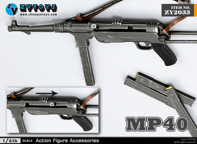 ZYTOYS】ZY2033 1/6 MP40 1/6スケール 短機関銃