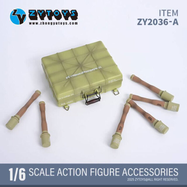 ZYTOYS】ZY2036 A/B 1/6 Stielhandgranate24 M24型柄付手榴弾 WW2