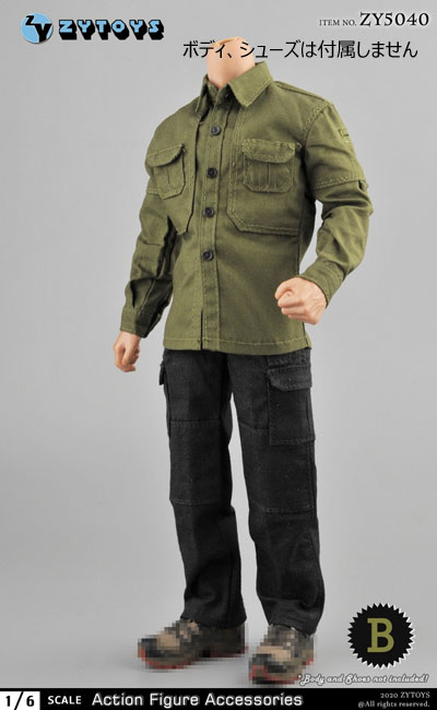 ZYTOYS】ZY5040 ABC PMC Shirt + Pants + Belt Field Service