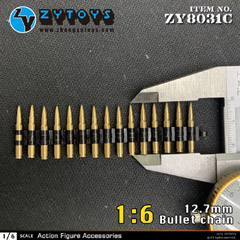 ZYTOYS】ZY8031C 1/6 12.7 Caliber MachinegunBulletChain(15) 1