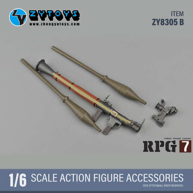 ZYTOYS】ZY8305B RPG-7 1/6スケール 対戦車擲弾発射器