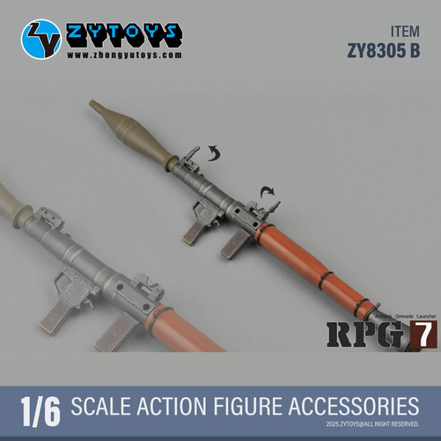 ZYTOYS】ZY8305B RPG-7 1/6スケール 対戦車擲弾発射器