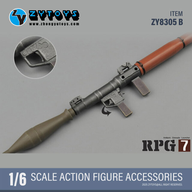 ZYTOYS】ZY8305B RPG-7 1/6スケール 対戦車擲弾発射器