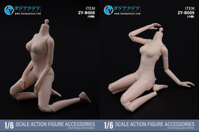 ZYTOYS】ZY-B008 / ZY-B009 Chested White-Muscled Female Body