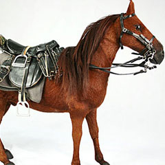 1/6スケール DID究極のリアルホース 全時代対応 E60029 サムライの馬 DID】ULTIMATE REALISTIC HORSE for all era Standing 馬(立つ)茶