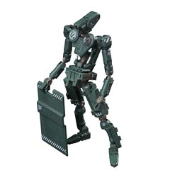 ロボットフィギュア Robi 約30cm 黒白Ω