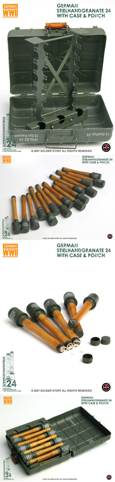 Soldier Story】1/6 WW.II : GERMAN STIELHANDGRANATE24 WITH CASE&POUCH