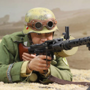 【DID】D80158 WW2 German Africa Corps WH MG34 Gunner - Bialas