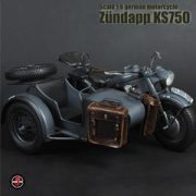 【Soldier Story】1/6 ZUNDAPP KS750 MOTORCYCLE  ドイツ国防軍 ツェンダップKS750 オートバイ サイドカー付
