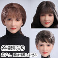【BOOK MEN TOYS】BM01 A/B/C/D 1/6 Female Head Sculpture with Movable Eyes 1/6スケール 植毛 眼球可動 女性ヘッド