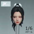 【JKTOYS】K-012 1/6 Fighting Beauty Headsculpt (Eyes Articulated) 格闘女子 アジアン 1/6スケール 眼球可動 女性ヘッド