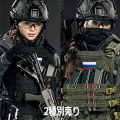 【VeryCool】VCF-2058 A/B 1/6 MCB Camouflage Russian Special Combat Women Soldier Ms.SPETSNAZ Black/Green vest