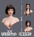【YMtoys】YMT108 A/B/C/D/E/F 1/6 Movable Eye Female Headsculpt アジア系女性 小麦 1/6スケール 植毛 眼球可動 女性ヘッド