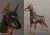 【DID】AS001B AS001R Animal series Doberman Pinscher 1/6スケール 犬 ドーベルマン