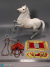 【DID】E60078 Napoleon White Horse (Prancing) ナポレオン愛馬 マレンゴ 騎馬 跳ね馬 白馬 ホワイト 鞍付 （プランシング）