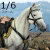 【DID】E60086 U.S. Civil War White War Horse (Standing) アメリカ南北戦争 騎馬 白馬 ホワイト 鞍付 （スタンディング）