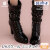 【WorldBox】GS011-B Studded Motorcycle Boots Black スタッドモーターサイクルブーツ 女性ドール用ブーツ 1/6スケール 女性用シューズ