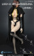 【ZYTOYS】ZY5044 Ladies Suit Set 女性ドール用セクシーファンタジー服 黒 1/6スケール 女性コスチューム