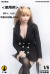 【TYM】TYM143 1/6 Black Sexy Skirt Suit 女性ドール用 ワンピース&サングラス＆ハイヒール＆ストッキング
