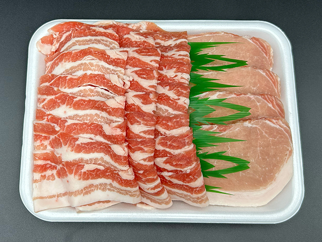 広島県産六穀豚ステーキスライスセット800g