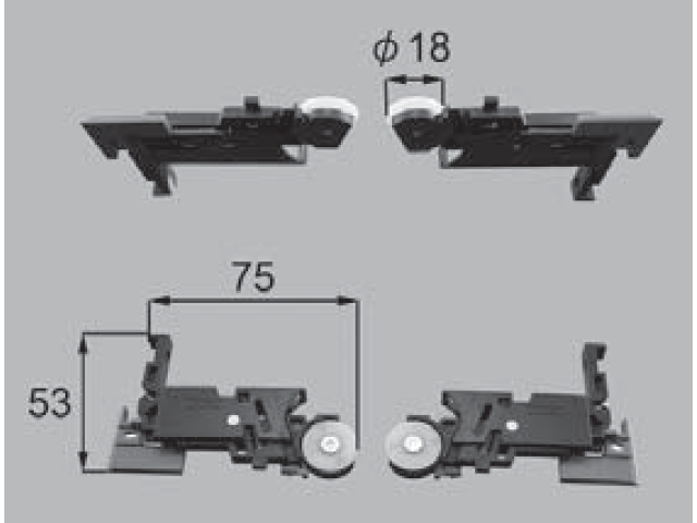 新日軽アリッツ用網戸戸車LC1103 左右セット