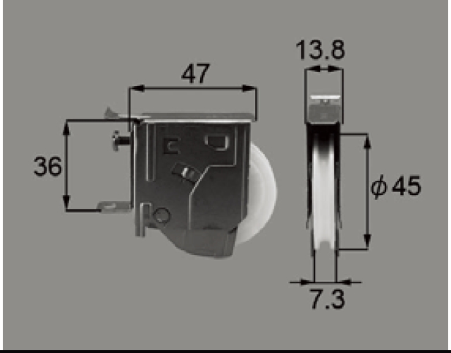 新日軽 ビル用サッシ戸車 LC1108 (SVW141S01)