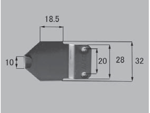 トステム アトモス2 TL障子用 クレセント受け CPJ272 全長54ミリ 【ネコポス可】