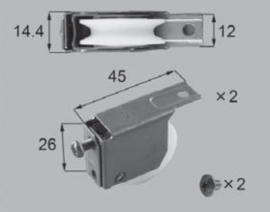 トステム 浴室引戸戸車FNMZ174