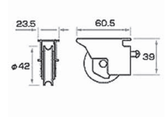 トステム サンテラスA型　戸車 J7P0001