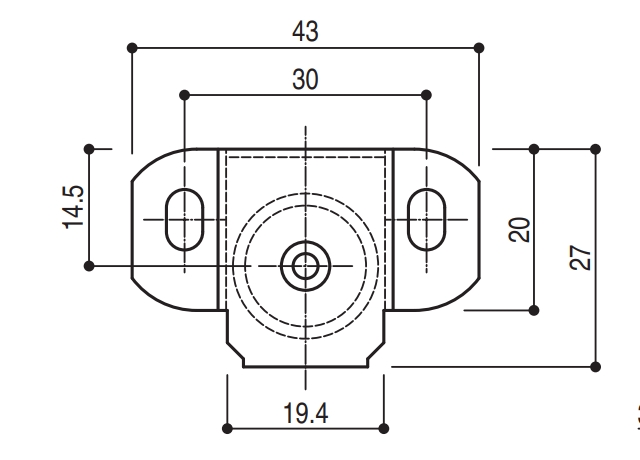 YKKビル用網戸戸車　2K7518　取付ねじ付き