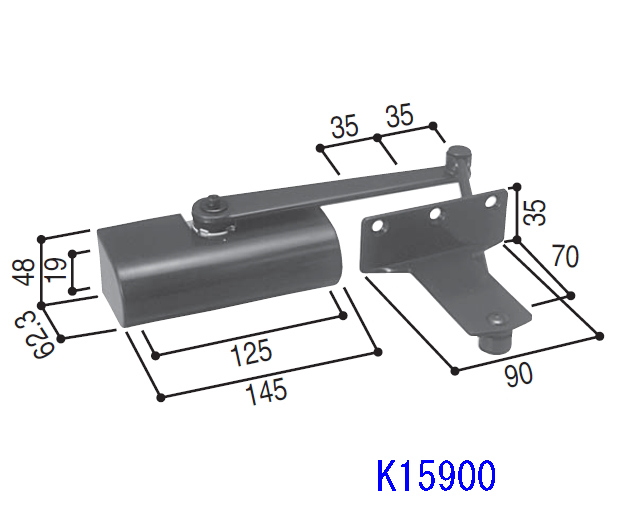 YKKアパートドア2FD用ドアクローザ K15900 【送料無料】