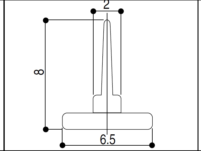 YKK ビル用網戸 虫除けゴム 6.5×8.0 K20970
