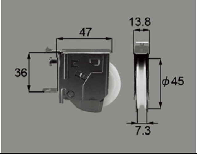 新日軽 ビル用サッシ戸車 LC1108 (SVW141S01)