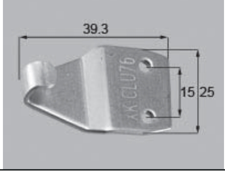 新日軽 クレセント受け CLU76(SVD343S01)　全長39.3ミリ（メール便可）