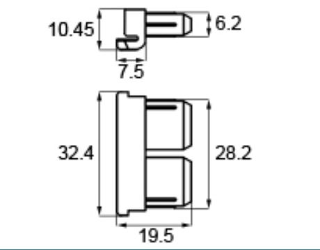 トステム網戸中桟ブロック APJ125 （メール便可）
