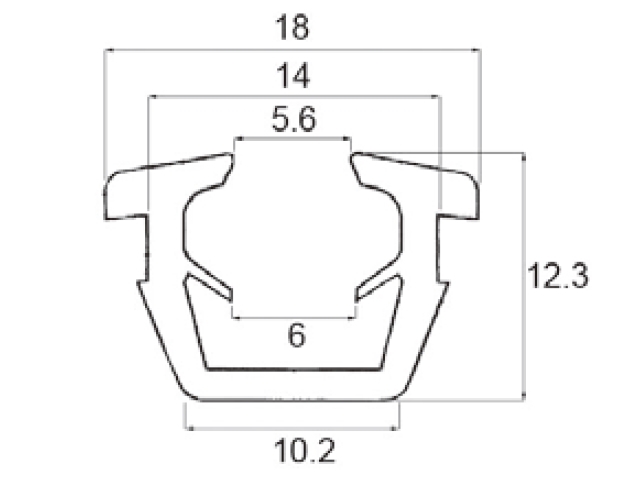 トステム14ミリ口溝幅用U字型グレチャンビード