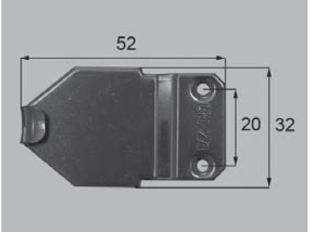 トステム アトモス2 TL障子用 クレセント受け CPJ273 全長54ミリ 【ネコポス可】