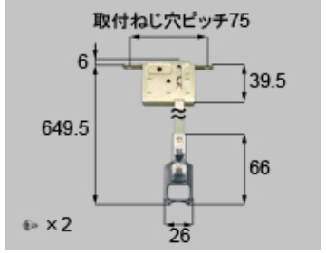 トステム 雨戸上錠 GAAZ24