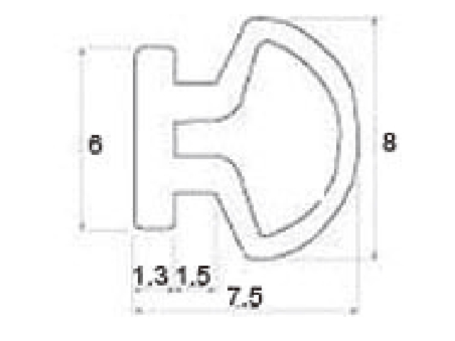 ロンカラー枠戸当たりゴムＴＰ２