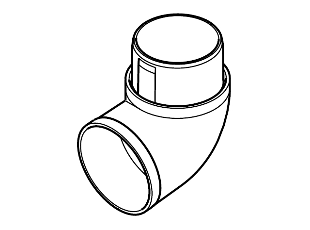 トステムΦ４５雨樋９２°エルボＷＸＣ０９６