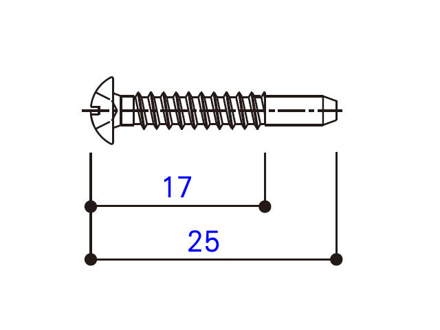 小トラスタッピングねじ 4×25 BM4025G