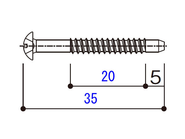 小トラスタッピングねじ 4×35 BM4035N