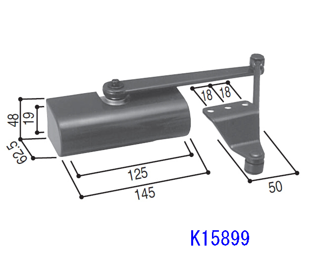 YKKアパートドア2FD用ドアクローザ K15899 【送料無料】