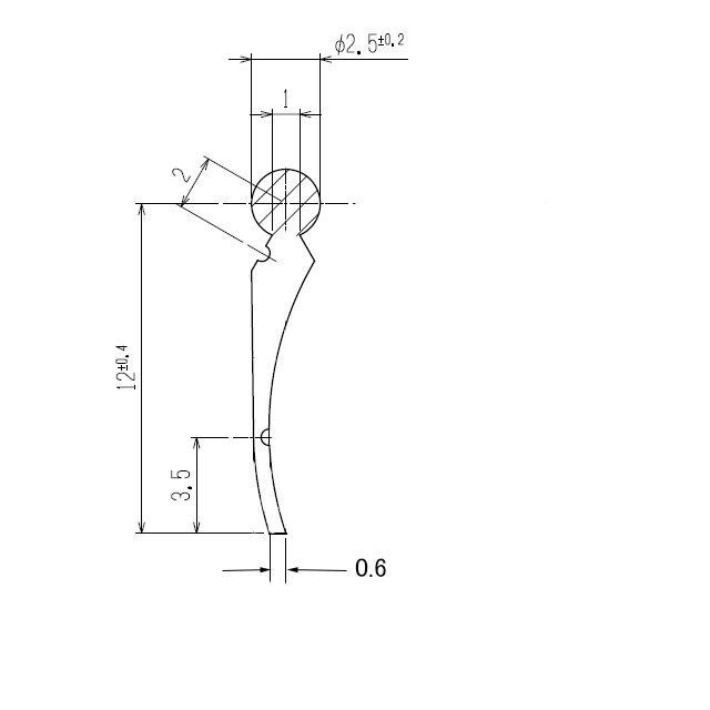 YKK網戸虫よけゴム2.5×13.2　K22985